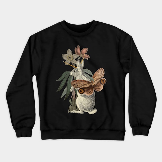 Papilio Jackalope Crewneck Sweatshirt by Black Rabbit Curiosities 